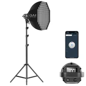 Gvm-p80s-ii-2 Gvm Great Video Maker 80w Photo Studio Lighting Kit Led Light With Bowen Mount 23.6 Inch Sof