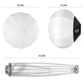 Gvm-sc13-dl65r Gvm Great Video Maker 26inch/65cm Lantern Softbox Soft Light Modifier Quick-setup Quick-fold Inch #2