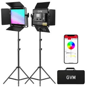 Hf-ezzd-3-2 Gvm Great Video Maker 800d Rgb Led Light 2026 Upgraded Panel With Optical Lens And 6
