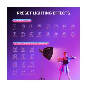 R300ccccccc Gvm Great Video Maker Rgb 300c Light Kit With Softbox Photography Lighting For Camera St #2