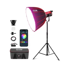 R300ccccccc Gvm Great Video Maker Rgb 300c Light Kit With Softbox Photography Lighting For Camera St