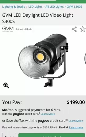 37300lux Gvm S300s 300w Led Video Light Cri97 Tlcl97 5600k Continuous