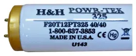 F20t12 H&h Case Of 25 Powr-tek 20 Watt 5000k 89 Cri 24 Inch Fluorescent Lamps Usa