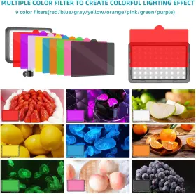 2pxkd-01 Hagibis Studio Led Video Light Kit - 9 Color Filters Adjustable Tripod For Pho #2