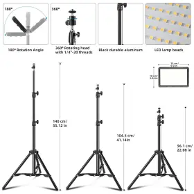 Hagibis 774882111528 Led Video Light Kit 2pcs Studio Lights 18 Color Filters For Photography #3