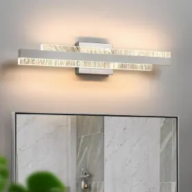 8075wl Hahzt Modern Bathroom Vanity Light Brushed Nickel 24 Inch 28w Dimmable Led Bath Bar L