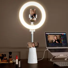 Halluv 445040690683 11 Inch True-color Phone Ring Light With Stand And Dual Mounts Cri 98 Soft De