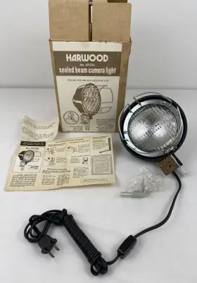 Lr11734 Harwood No. Xr250 Sealed Beam Camera Light For Use With Asa 40 &160 Color Film