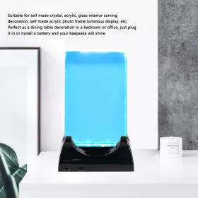 Heepddo1zfbnua4q5752 Heepdd Led Light Base 4 Beads Colorful Lighted Display Stand 3d Glass Ar #2