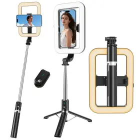 Y0024 Heliora Selfie Ring Light With 54 Inch Tripod Stand Dimmable Extendabl