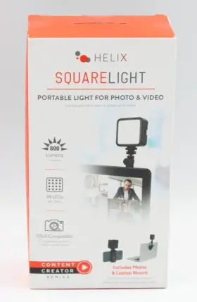 Helix 810061140856 Square Light Portable For Photo And Video - 800 Lumens 49 Leds