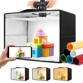 Lb001612 Hellovetee Photo Light Box 16x12x12 Foldable Photography With Cri 95 120 Ligh