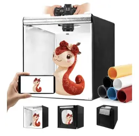 Wabxlt9 Hellovetee Photo Light Box Portable With Six Color Backgrounds For Spotlight Photography