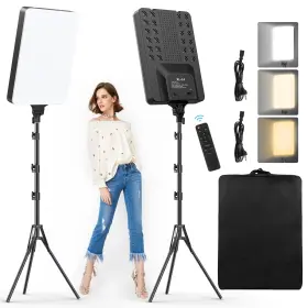 Rl-16 Heorryn 2-pack 24ftft Led Video Light Kit 2800-7500k Dimmable Photography Lighting Wit