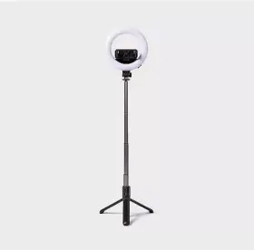 88669067 Heyday Tripod Selfie Stick With Led Ring Light - Black