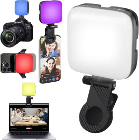 Bgd-2 Hiromeqi Selfie Light 64 Led Phone Clip Adjusted 3 Modes And Multicolor