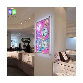 Hksign-a2 Hksign Hks0650b Acrylic Backlit Light Crystal Led Photo Frame Box For Office