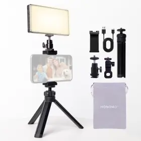 St-196 Honomo Professional 192 Led Camera Lighting Kit For Streaming And Video Conferencing