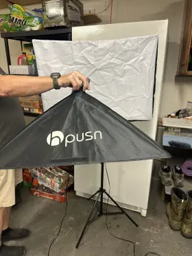 Sb-02 Hpusn Am21 Softbox Professional Studio Lighting Kit Pair No Bulbs #3