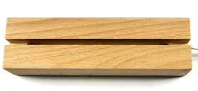 887774107032452 Hqrp-crystal 5.9 Inch Wooden Rectangle Full Slot Led Light Display Pedestal Base For Acrylic #3