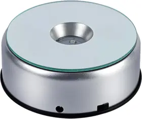 Hugkou 445019066099 4 Inch 7 Led Display Turntable Base For Crystals Glass Art Colorful Light Rotatin