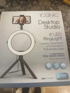 Iconic 8300 Desktop Studio 8-inch Led Ring Light With Tripod Stand