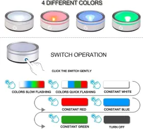 Zb093-m Ifolaina Led Light Base Lighted Display Stand For Crystal 3d Flat Multicolor #2
