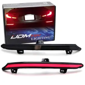 75-450-red Ijdmtoy Red Lens Full Led Bumper Reflector Lights Compatible With 2018-2022 H