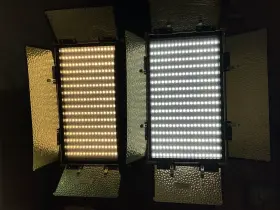 Ikan 847983017560 2x Rayden Rb5 Bi-color Half X 1 Led Light With V-mount No Power Cables Ns