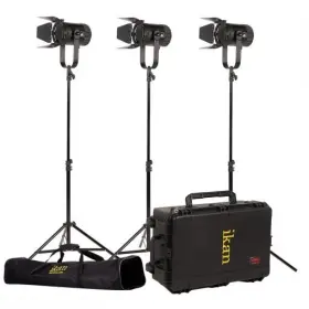 Ikan 847983033171 Stryder 3-point Bi-color 2800k 6500k 150 Watt Led Fresnel Light With Dmx V-mount