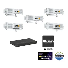 Lbx8-poe-wh-5l-1s Ikan Lyra Lbx8-poe Bi-color Led Light Panel White Switch 5-light Kit