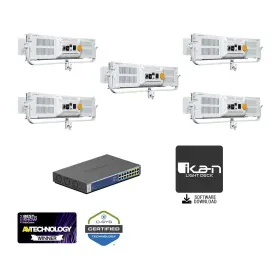 Lbx8-poe-wh-5l-1su Ikan Lyra Lbx8-poe Bi-color Led Light Panel White Unmanaged Switch 5-light Kit