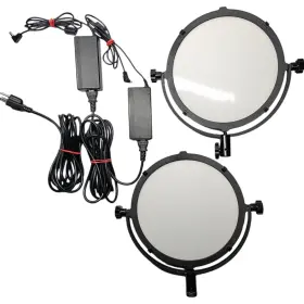 Pl90 Ikan Piatto 9 Diameter Accent Light 2 - Pack Led 5600k Battery Or Ac Pwr
