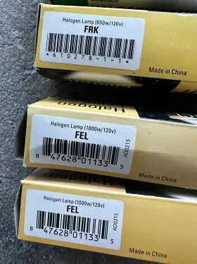 1000w Impact 847628011434 Lot Of 6 Halogen Lamps 650w 1k For A/v Photo Stage Studio #3