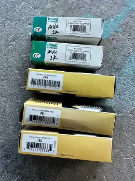 1000w Impact 847628011434 Lot Of 6 Halogen Lamps 650w 1k For A/v Photo Stage Studio