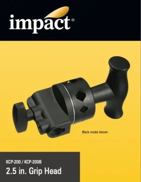 Kcp-200b Impact Grip Head For Lights And Accessories 2.5 Inch Diameter Black New In Box