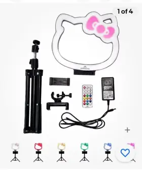 Sil-34808 Impressions Nib Hello Kitty Supercute 10 Inch Rgb Desktop Ring Light With Tripod