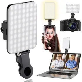Imysticalintel 782765895670 60 Led Portable Selfie Light Video Conference Lighting With Clip And Camera Tri