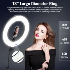 Inc 445018370357 18-inch Ring Light With Stand 65w Big Adjustable 3200-5500k Led Ringlight #2