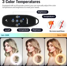 Inc 445018370357 18-inch Ring Light With Stand 65w Big Adjustable 3200-5500k Led Ringlight #3