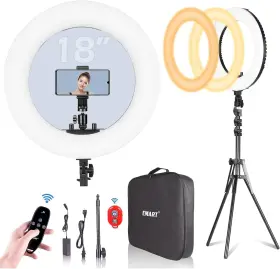 Inc 445018370357 18-inch Ring Light With Stand 65w Big Adjustable 3200-5500k Led Ringlight