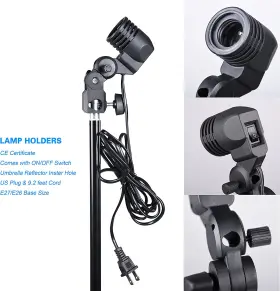 Em-2ulk Inc Photography Umbrella Lighting Kit 400w 5500k Photo Portrait Continuous 2 Packs
