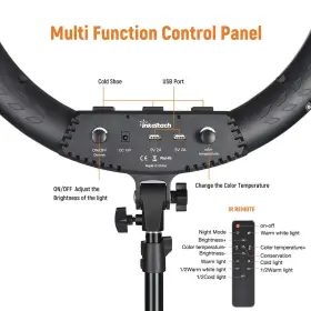 Inkeltech 795787468753 21inch Ring Light With Tripod And Phone Holder 3000k-6000k Dimmabl #3