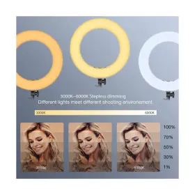 Kn-1888-upgraded Inkeltech Ring Light - 18 Inch 3000k-6000k Dimmable Bi-color 60w Led L #2