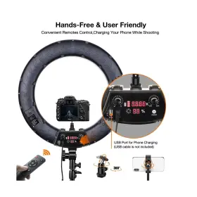 Kn-1888-upgraded Inkeltech Ring Light - 18 Inch 3000k-6000k Dimmable Bi-color 60w Led L #3