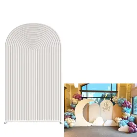 Ittsmnt Ltd 195413268695 Arch Fabric Backdrop Covers Ripples Arched 4x7ft Panel Cover White