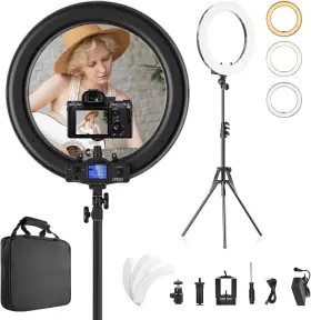 8595776000 Ivisii Ring Light 19inch Led With Stand And Lcd Display Adjustable Color For