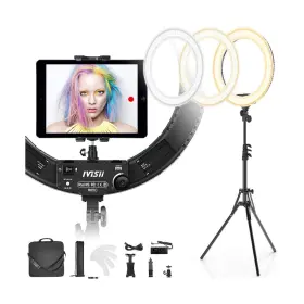 Iv-65c Ivisii 19 Inch Ring Light With Stand And Phone Holder 60w Bi-color Or For Live Strea