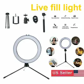 Jahyelec 884900607176 8 Inch Led Ring Light With Tripod Stand And Cell Phone Holder Dimmable Makeup Lighting #3