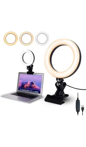 Jaoxisou 788436047614 Video Conference Lighting 6.3 Inch Selfie Ring Light With Clamp Mount For Laptop #3